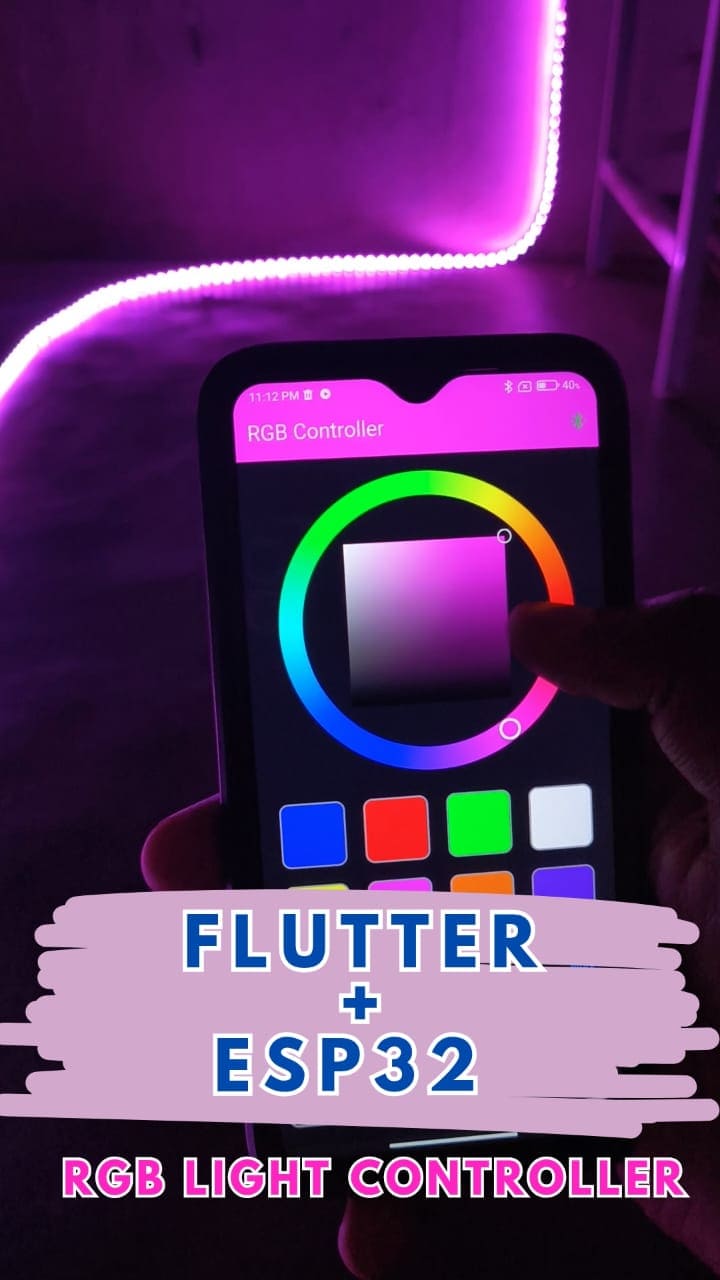 Flutter ESP32 RGB LED Controller
